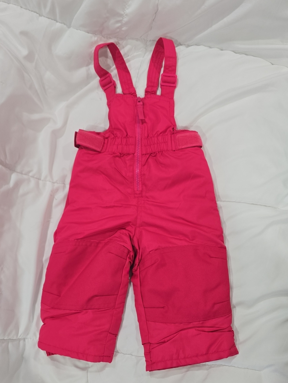 Kids Pink Insulated Snow Bib Overalls